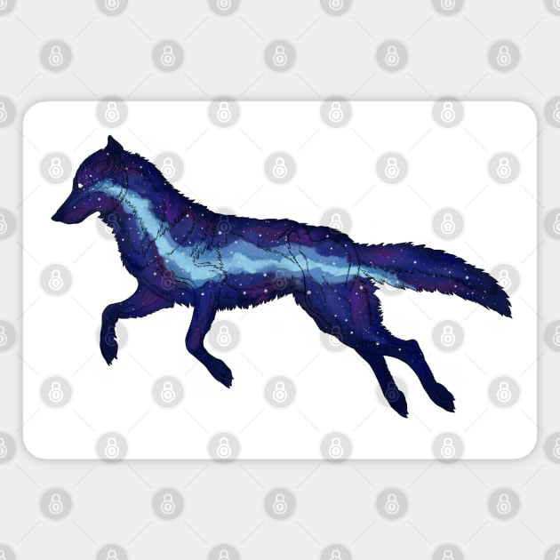 Space Wolf Magnet by Earthy Fauna & Flora